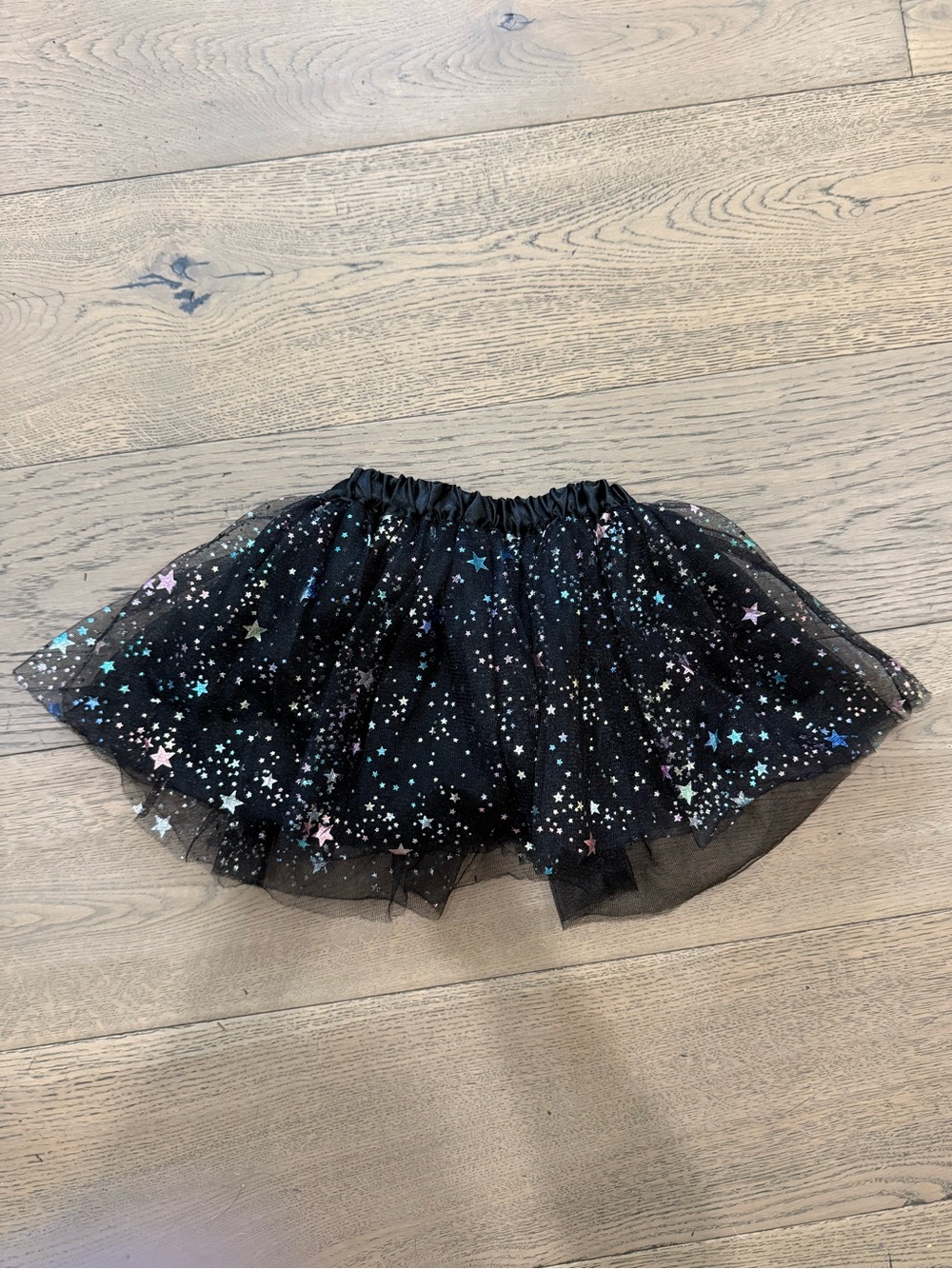 Black Iridescent Star Tulle Tutu Skirt Kids 2T